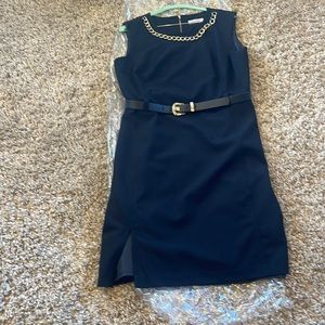 Belted black dress size 12